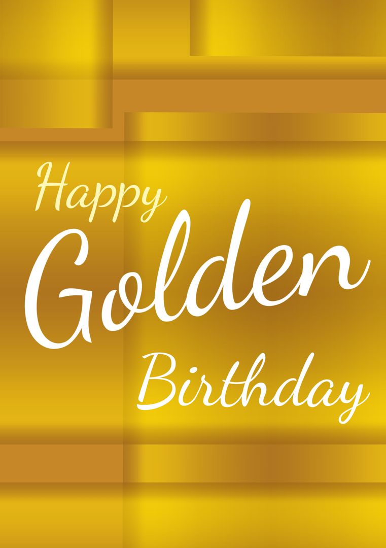 Elegant Golden Happy Birthday Invitation Card - Download Free Stock Templates Pikwizard.com