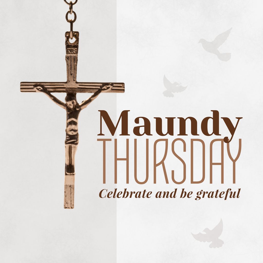 Maundy Thursday Religious Celebratory Inspirational Banner