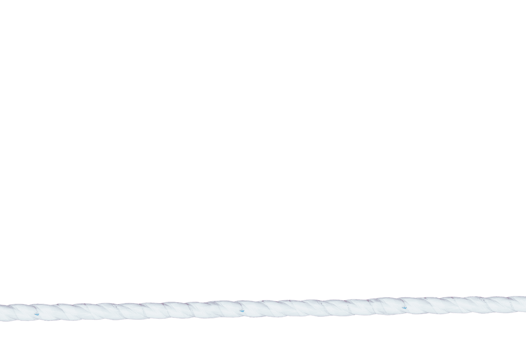Realistic White Rope on Transparent Background PNG Vector