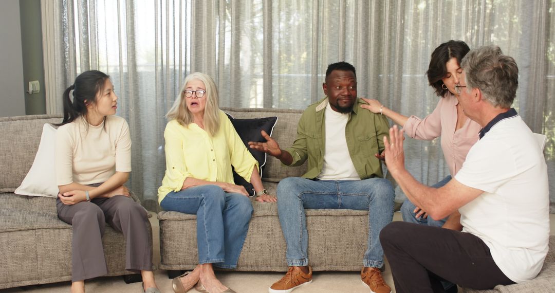 Group Therapy Session Fostering Diverse Conversation and Healing