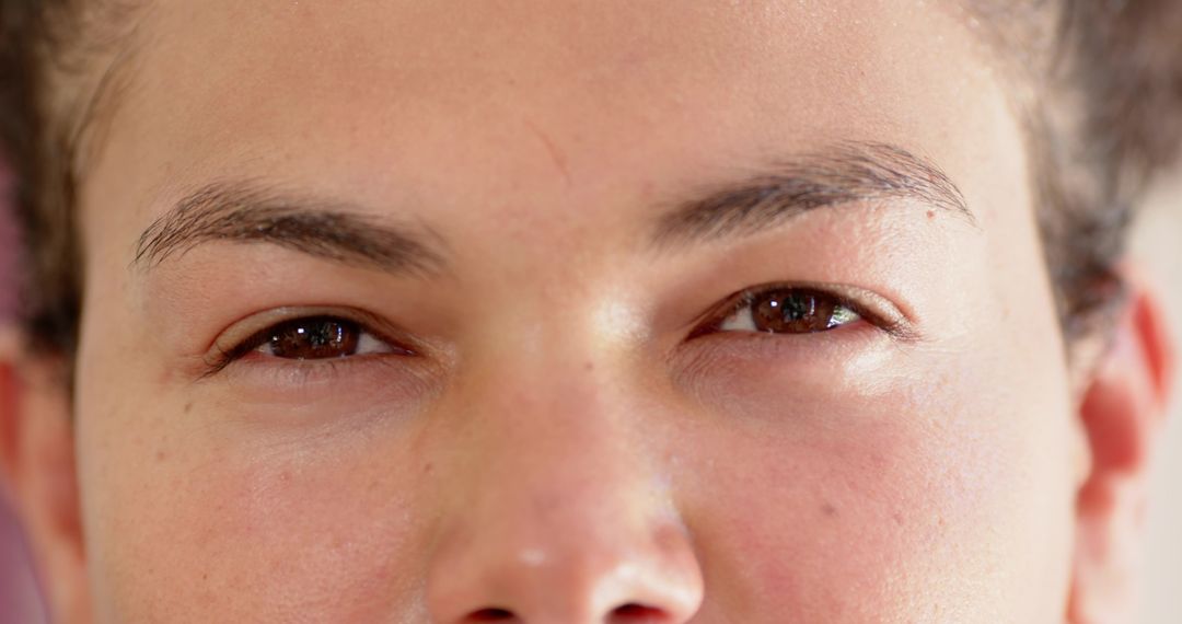 Close-Up Portrait Showcasing Natural Freckled Skin Texture