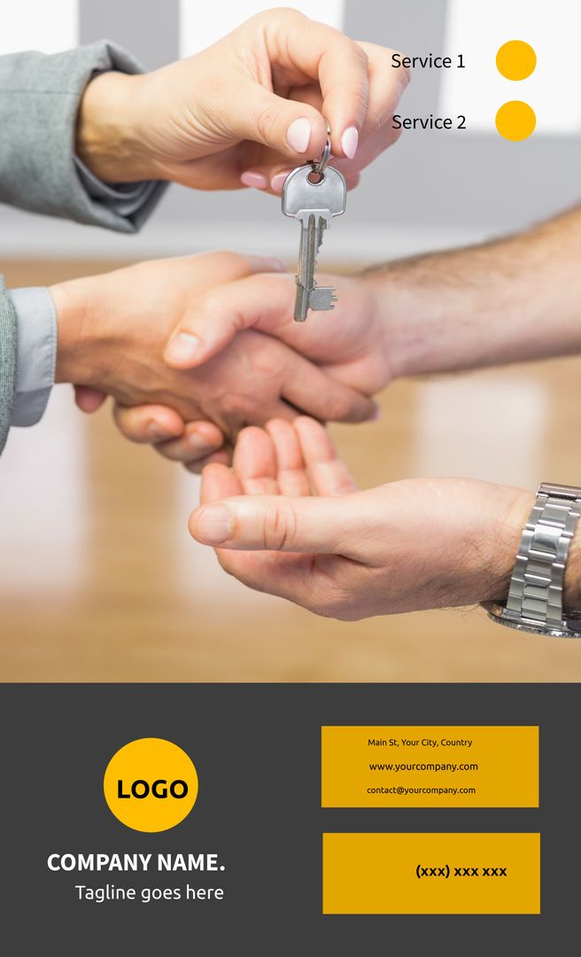 Trustful Key Handover Symbolizing New Beginnings