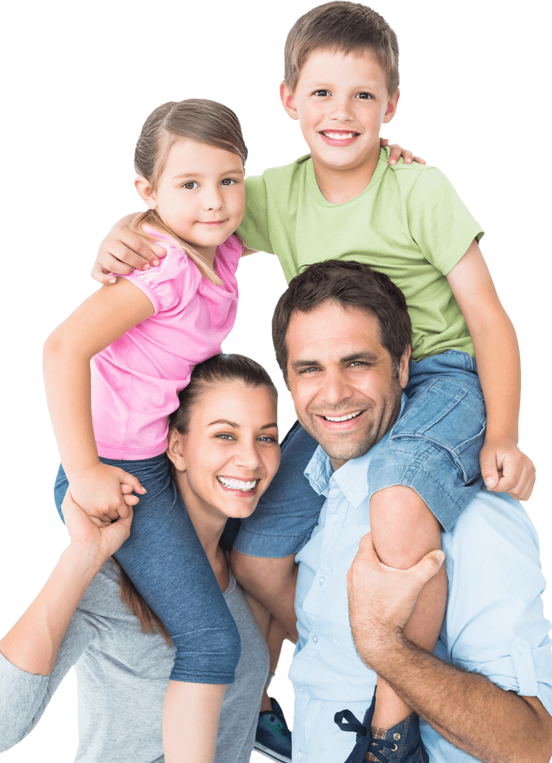 Transparent Family Enjoying Quality Time Together