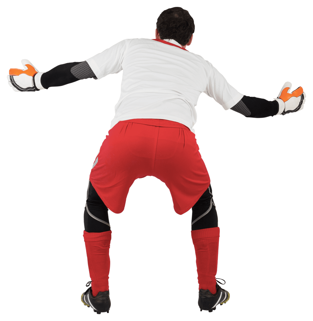 Transparent Goalkeeper Ready to Catch Ball with Confidence