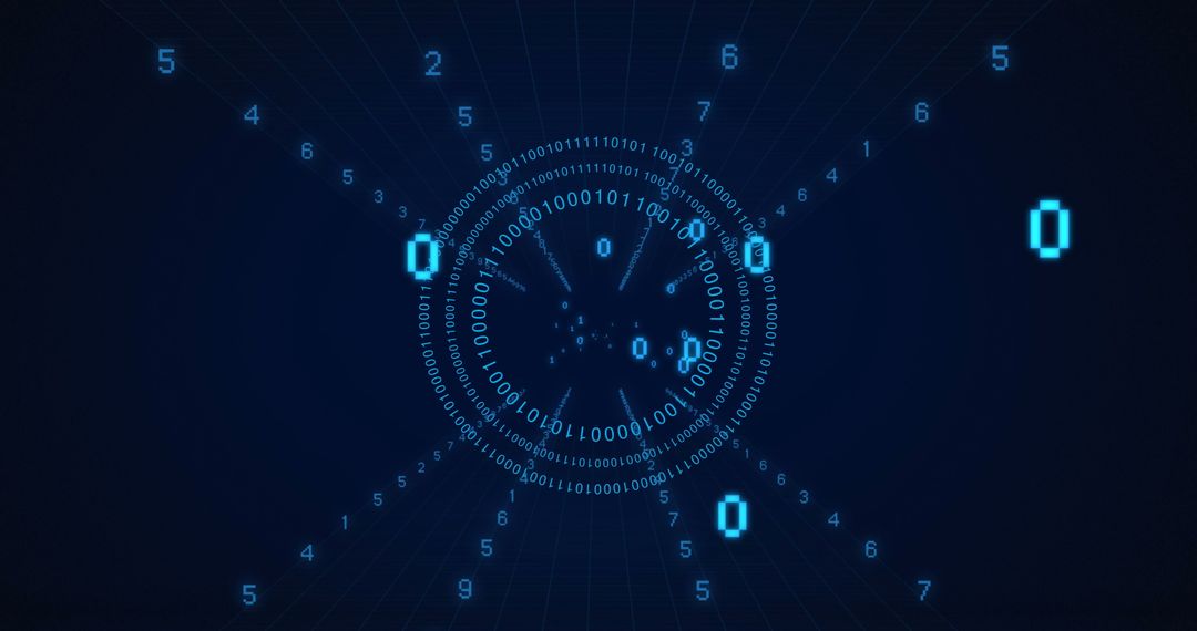 digitized binary data flow through dark environment - Free Images, Stock Photos and Pictures on Pikwizard.com