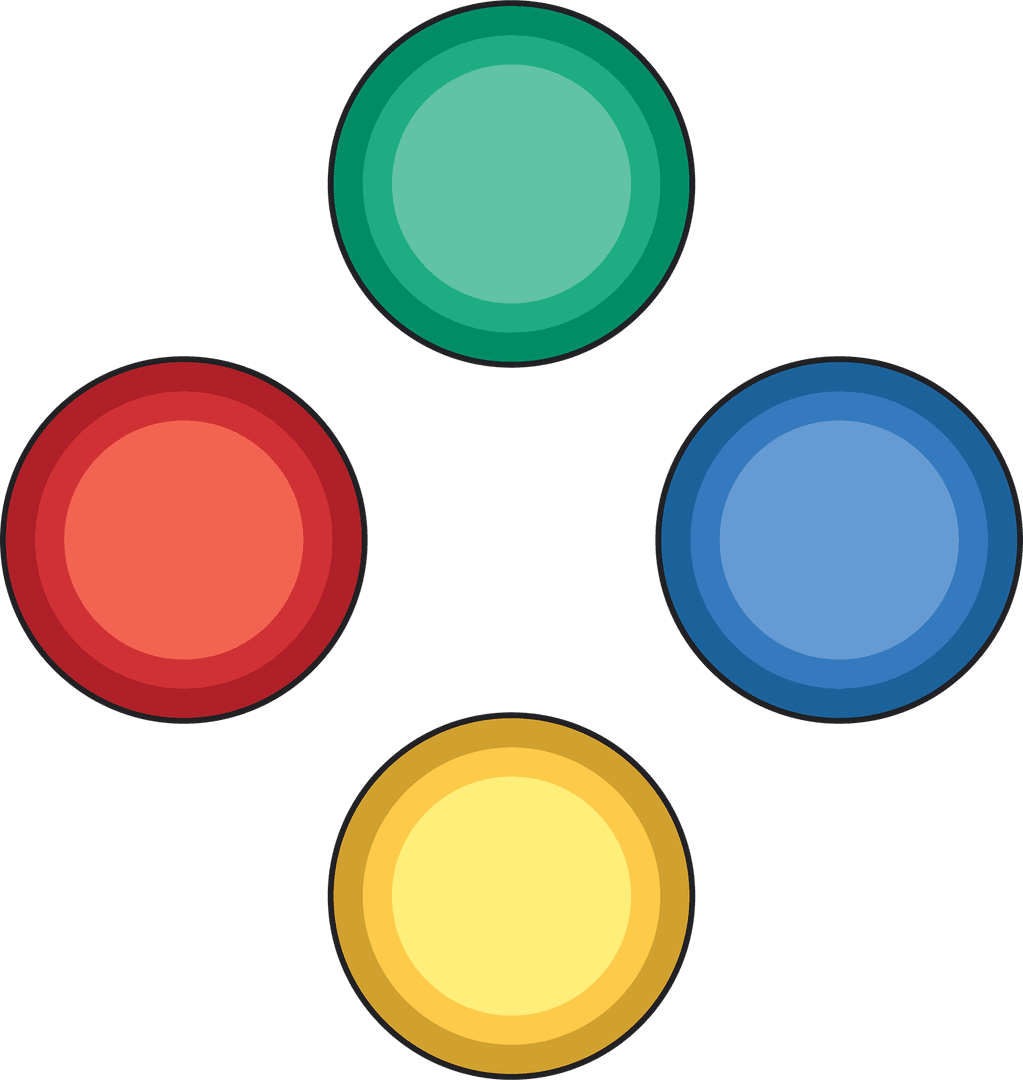 Colorful Spots on Transparent Background for Creative Design