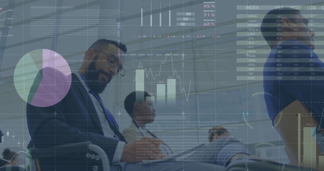 Business Team Analyzing Data During Conference