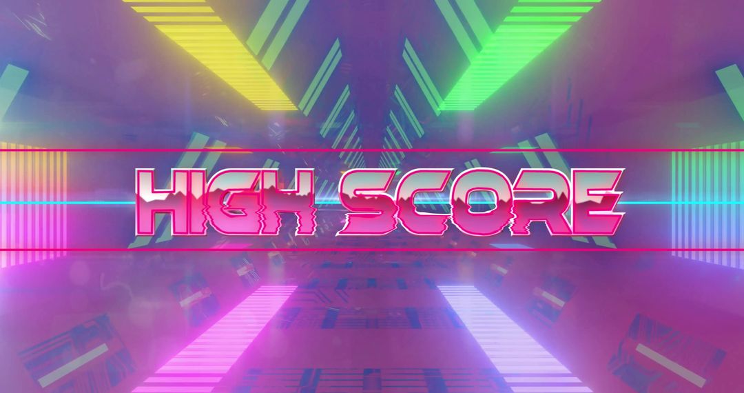 High Score Neon Design Digital Interface Concept