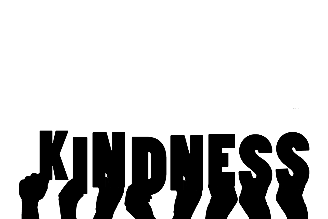 Transparent Hands Holding Kindness Message Vector Illustration