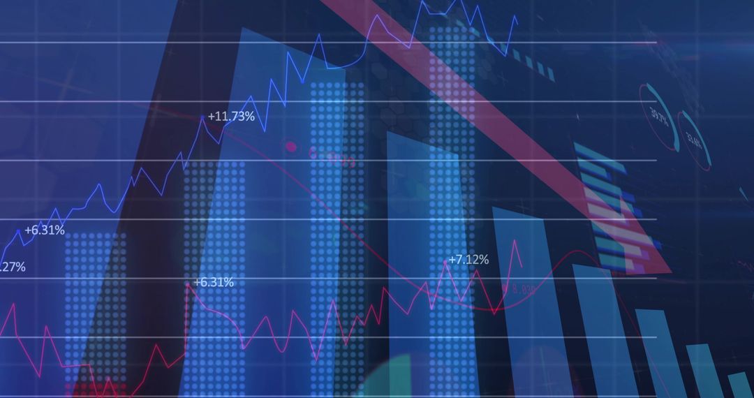 Digital Financial Analytics Dashboard with Trend Indicators