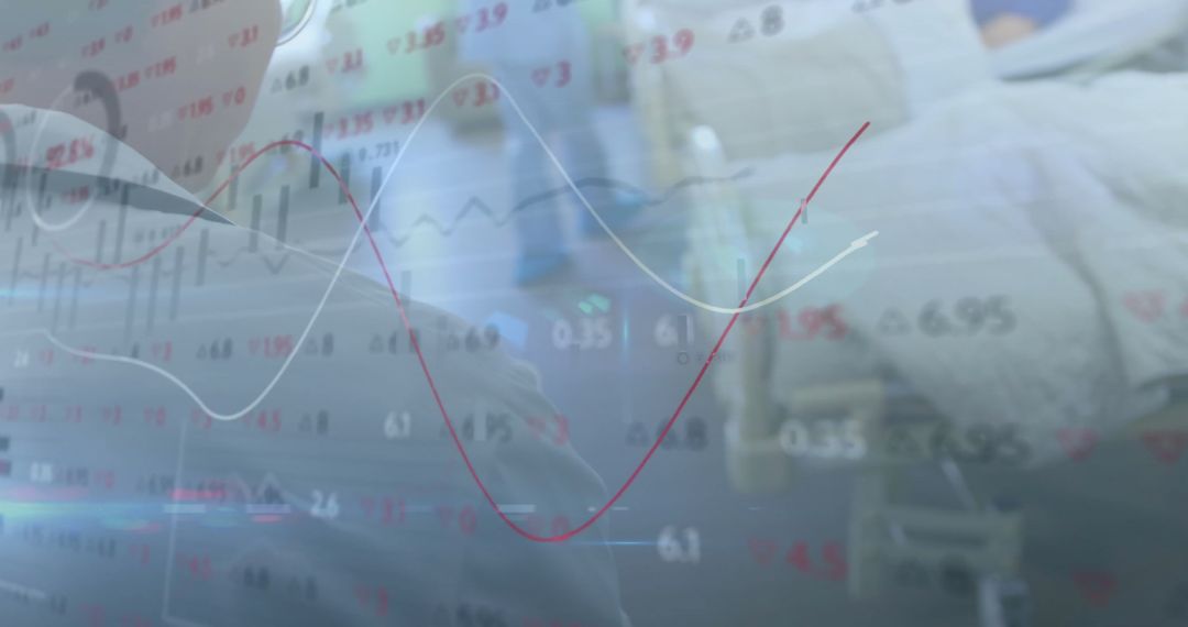 Digital Healthcare Data Analysis with Female Doctor Overlay