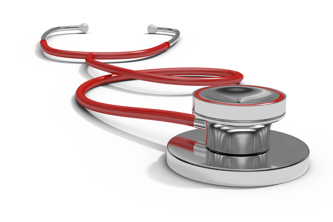 Transparent Medical Stethoscope with Red Tubing Isolated - Download Free Stock Images Pikwizard.com