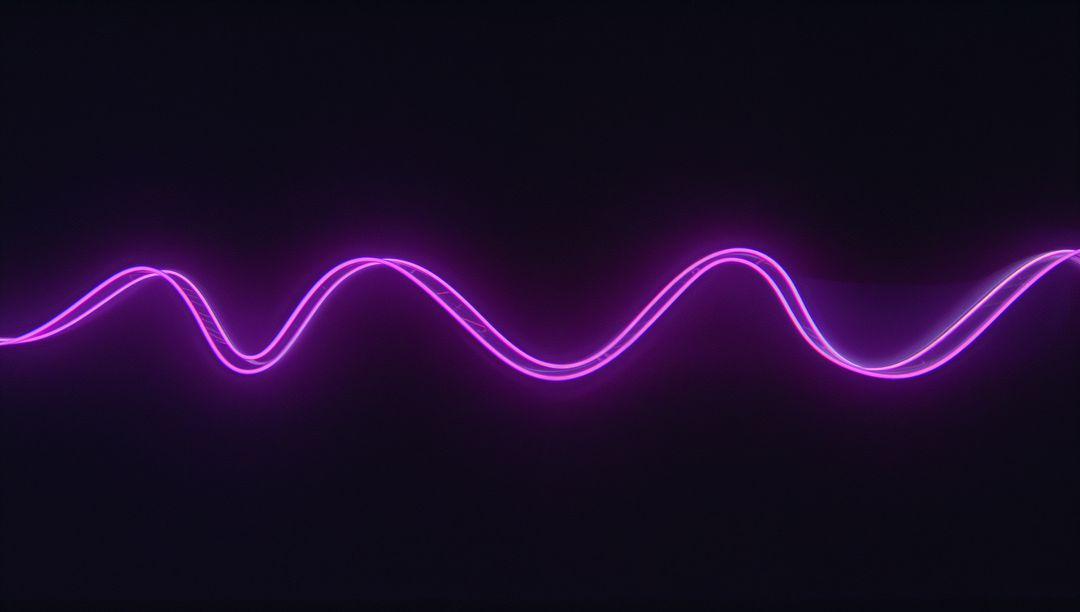 Vibrant Neon Waveform on Dark Background