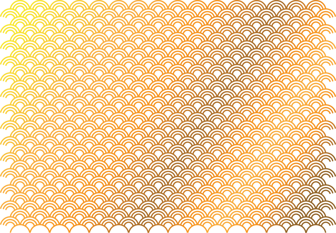 Seamless Yellow Pattern with Shapes on Transparent Background