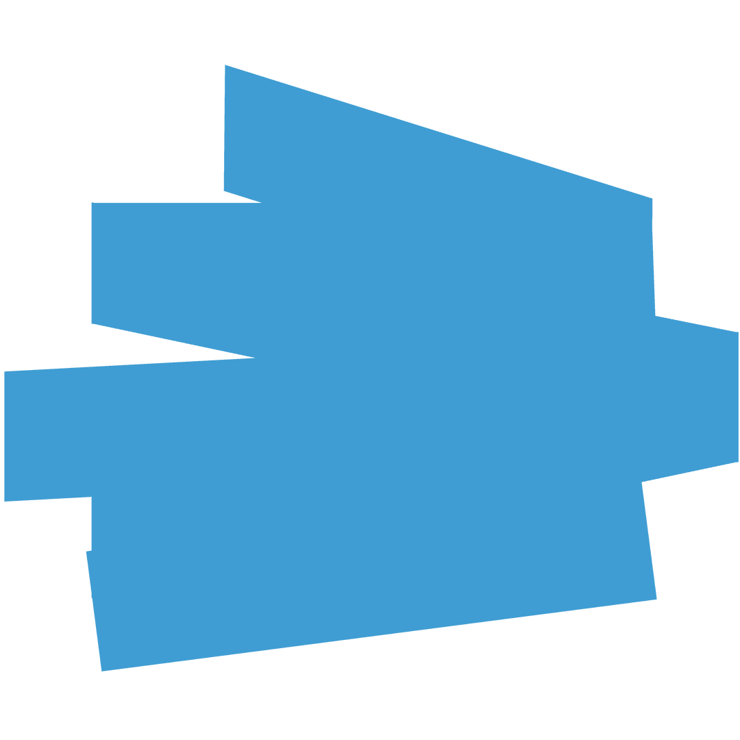 Abstract Blue Geometric Shapes with Transparent Background