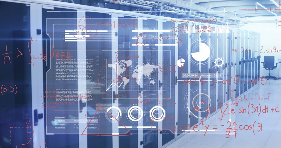 Advanced Technology Interface in Modern Server Room