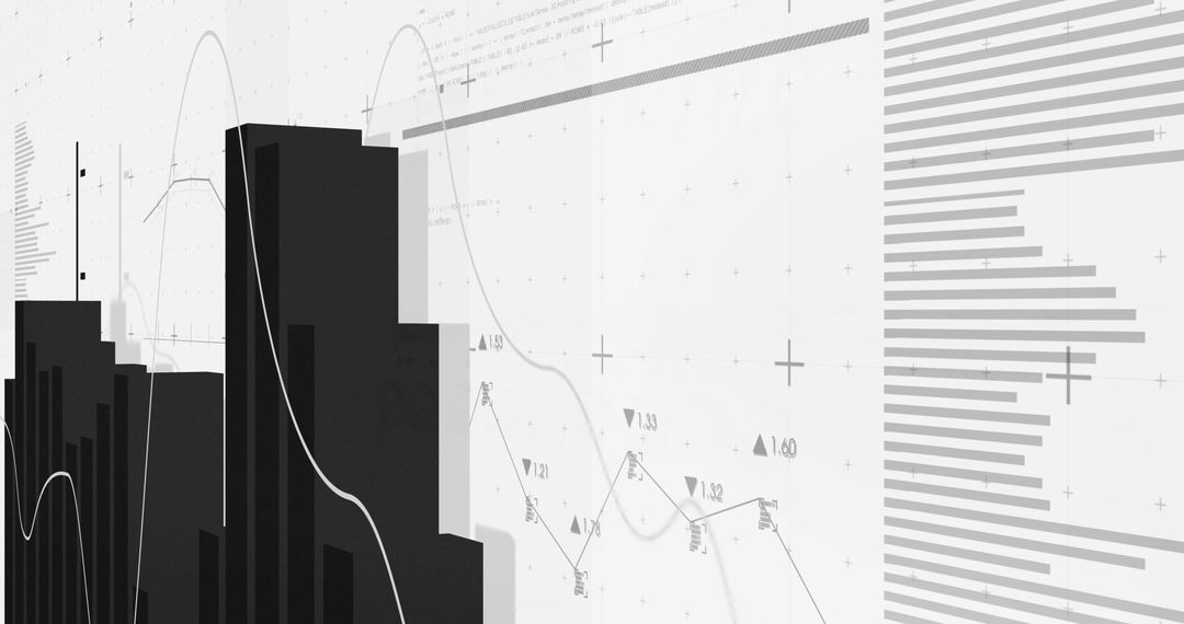 Futuristic Financial Data Processing Visualization