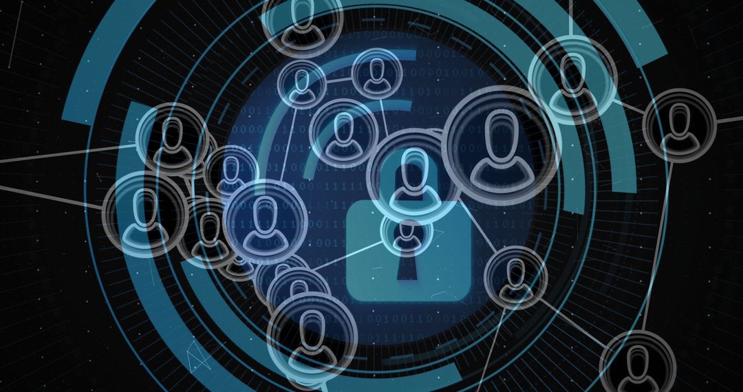 Digital Network Security Lock with Futuristic Interface