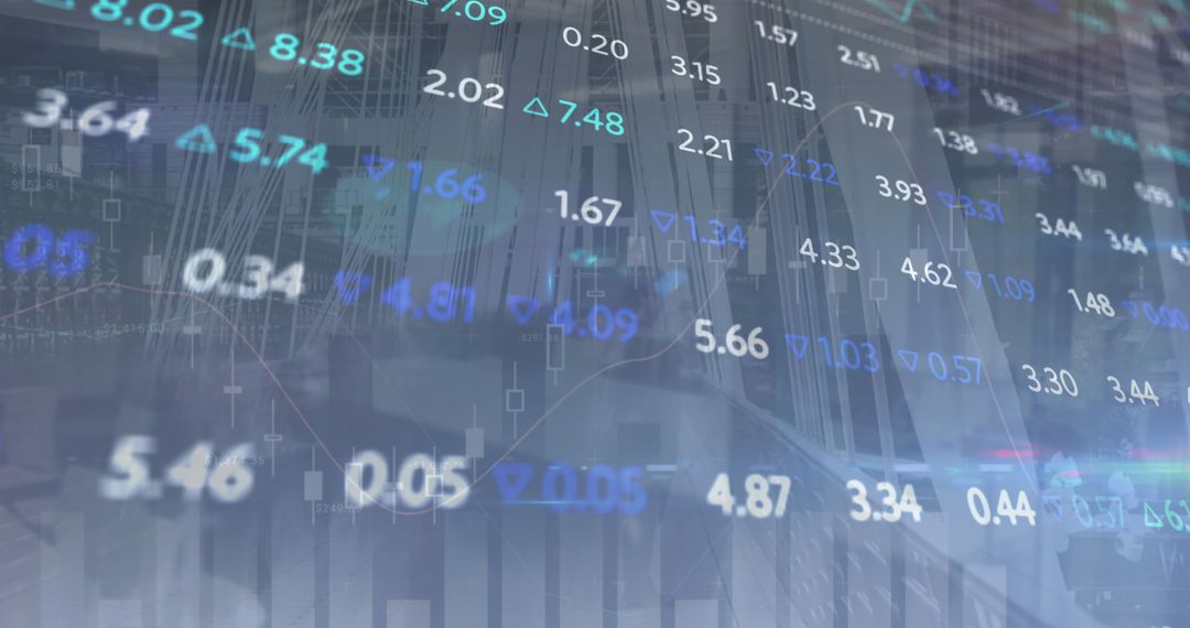 Global Stock Market Display with Businessman in Office Overlay