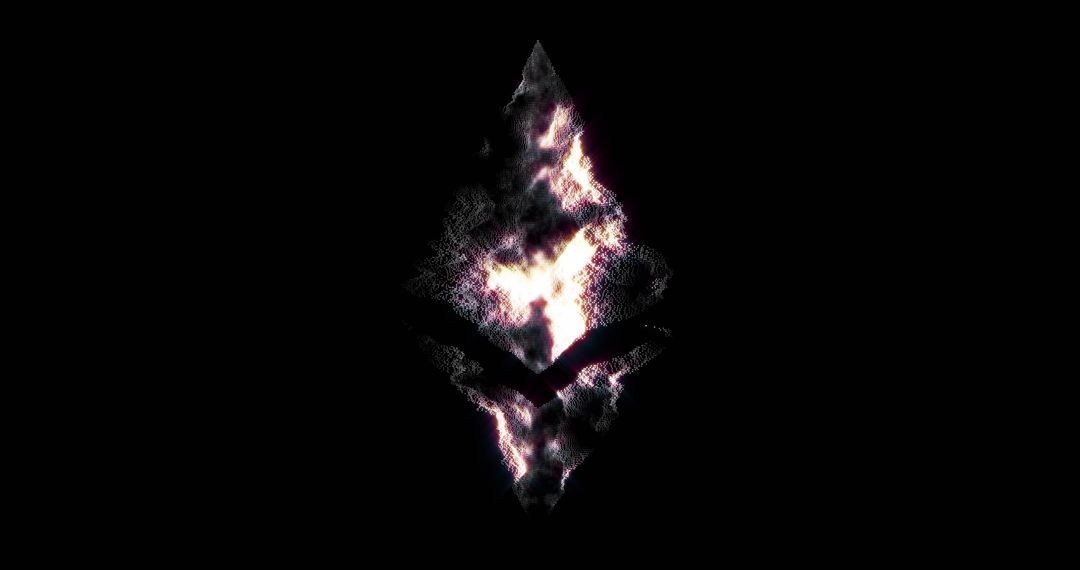 Ethereum Symbol Hologram on Black Background - Free Images, Stock Photos and Pictures on Pikwizard.com