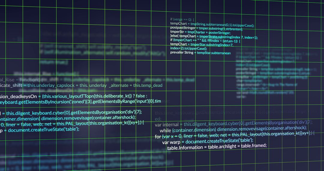 Digital Code Screen with Financial Data Elements