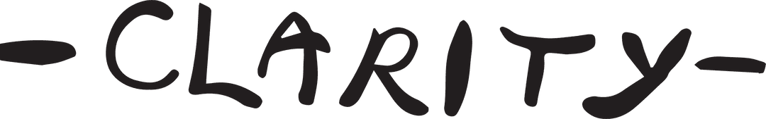 Clarity Text Design on Transparent Background Illustration