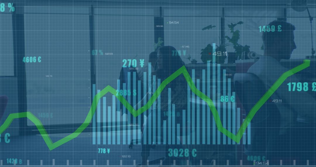 Business Team Analyzing Financial Data Showing Growth Metrics - Free Images, Stock Photos and Pictures on Pikwizard.com