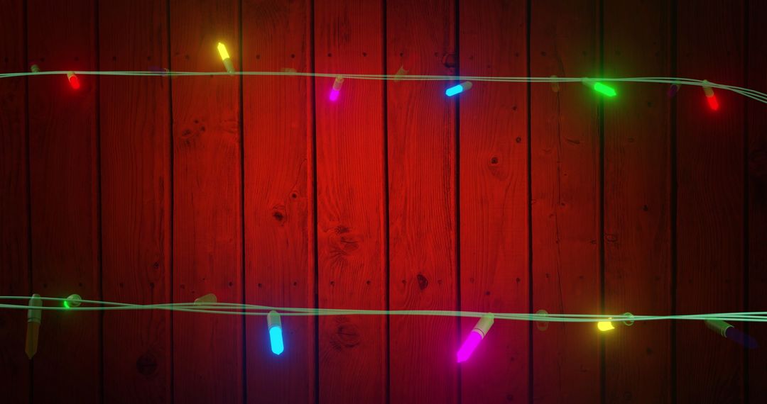 Colorful Fairy Lights on Wood Background Festive Display - Free Images, Stock Photos and Pictures on Pikwizard.com