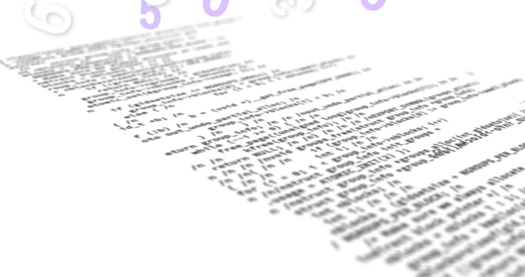 Abstract Code Background with Numbers Symbolizing Digital Innovation