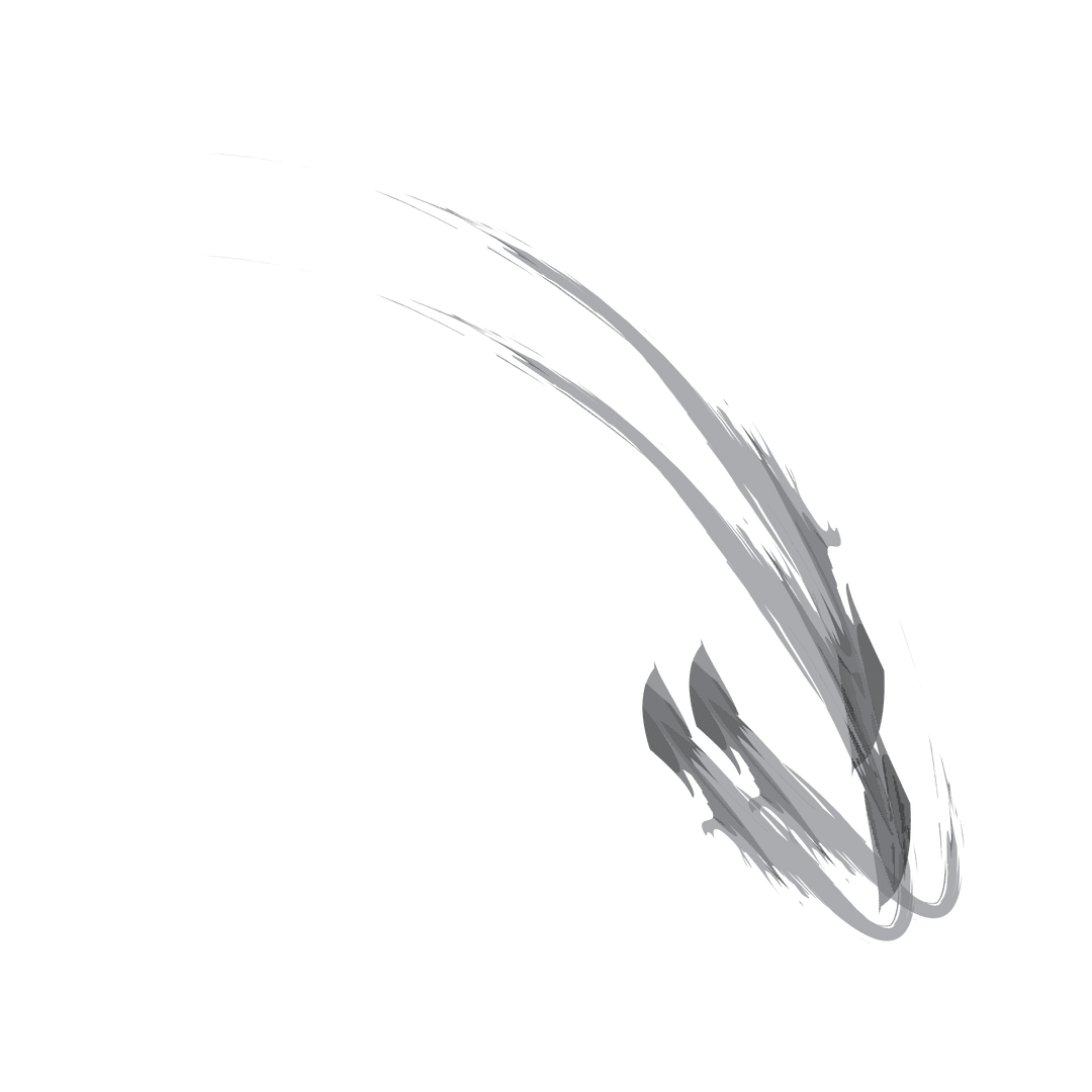 Abstract Grey Smudge Illustration with Transparent Background