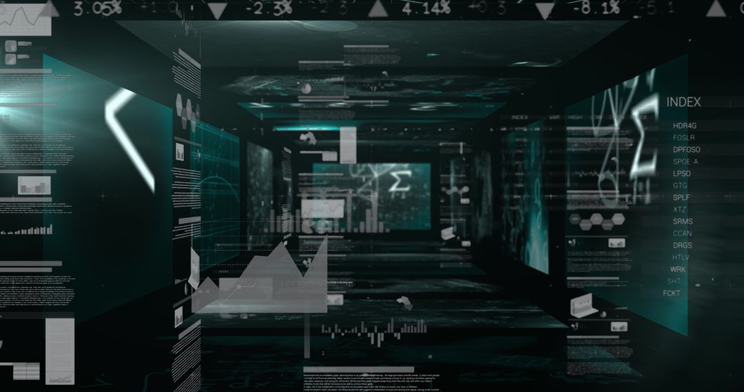 Futuristic Data Analysis with Floating Mathematical Equations