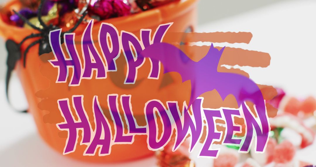 Happy Halloween Email Banner with Halloween Candy Bucket Background - Free Images, Stock Photos and Pictures on Pikwizard.com