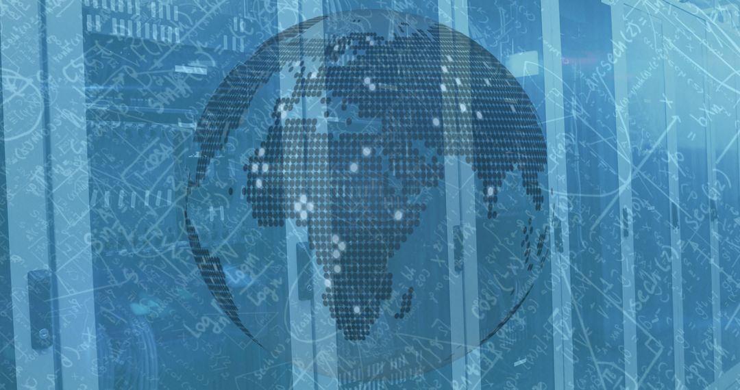 Digital Global Connection with Technology Metrics Overlay