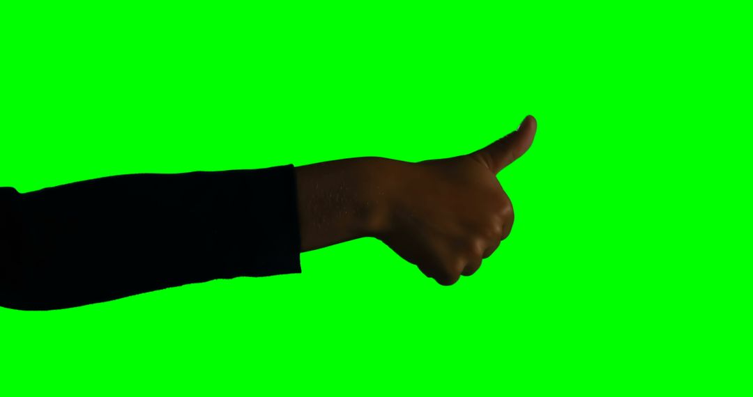 Close-up of Thumbs Up Gesture on Green Screen Background - Free Images, Stock Photos and Pictures on Pikwizard.com