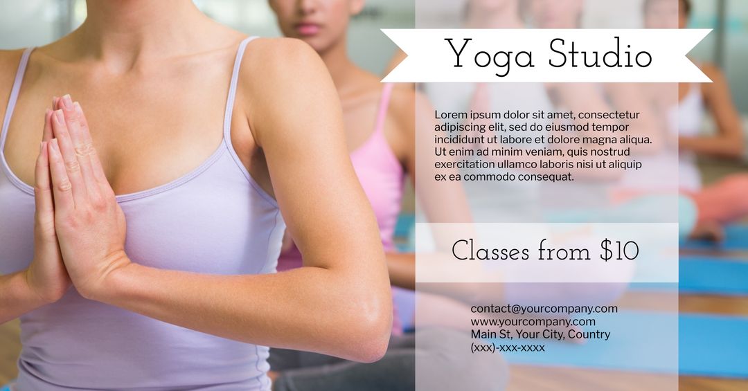 Yoga Studio Featuring Serene Meditation Classes - Download Free Stock Templates Pikwizard.com