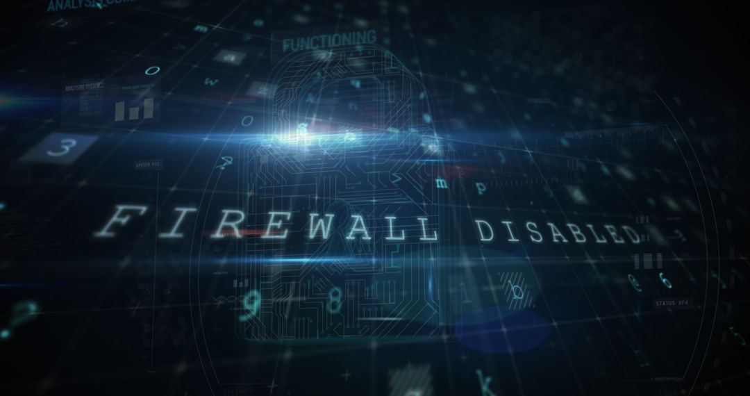 Futuristic Digital Interface Visualizing Cybersecurity Alert