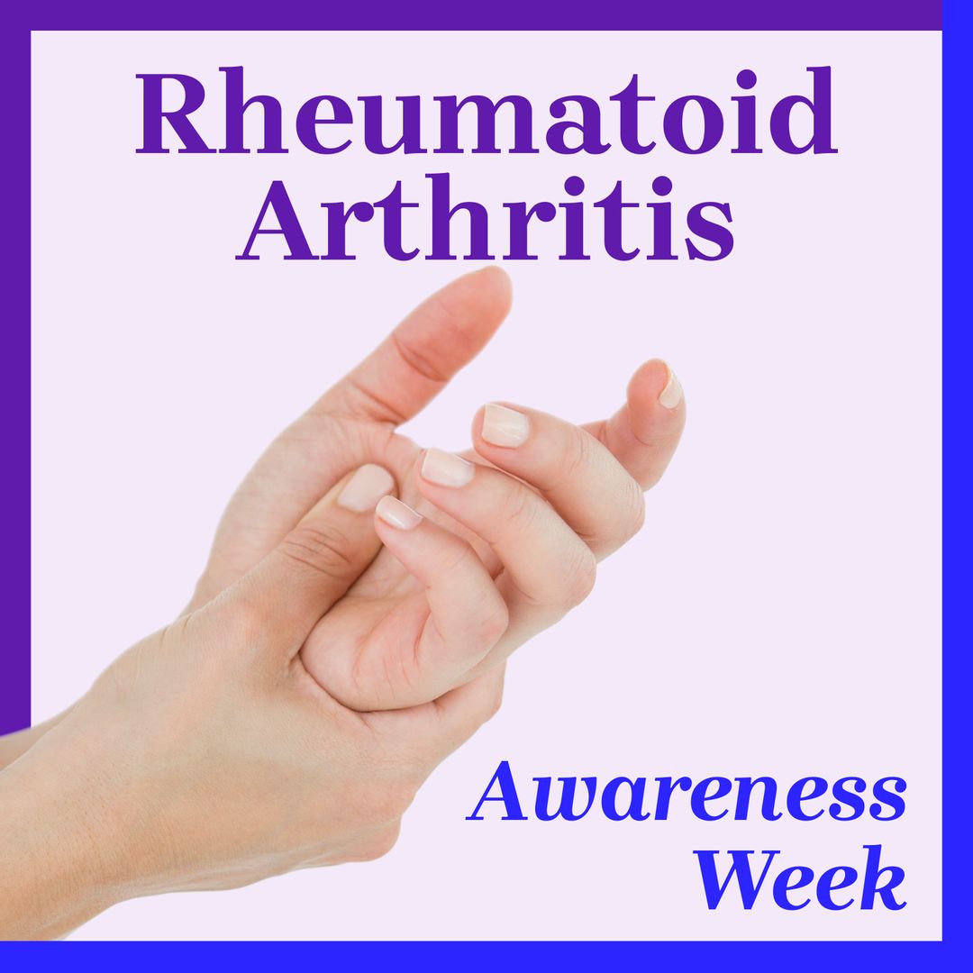 Rheumatoid Arthritis Awareness Week Poster with Hand Holding Image - Download Free Stock Templates Pikwizard.com