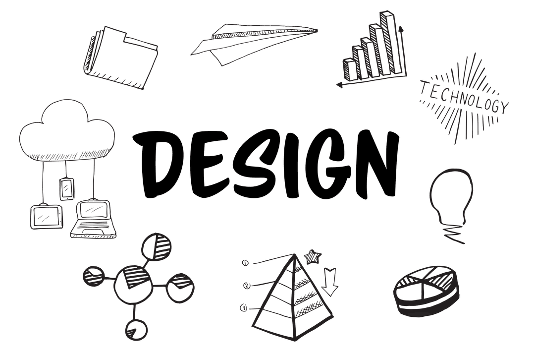 Business Concept Icons on Transparent Background