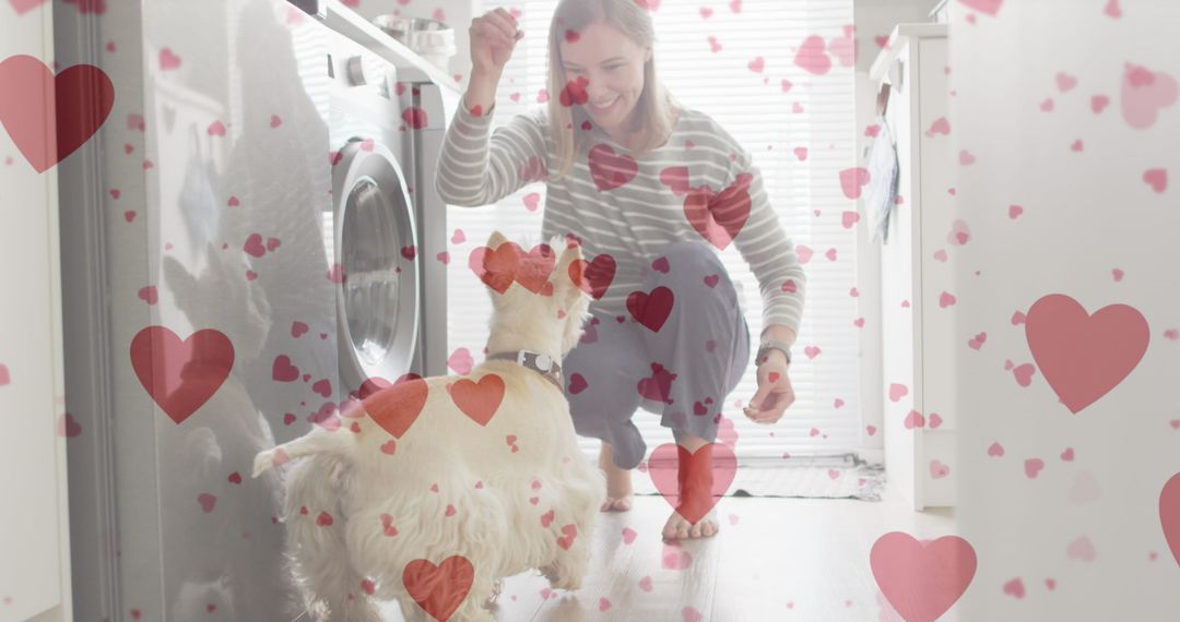 Heartfelt Moment with Dog and Owner Expressing Joy and Love
