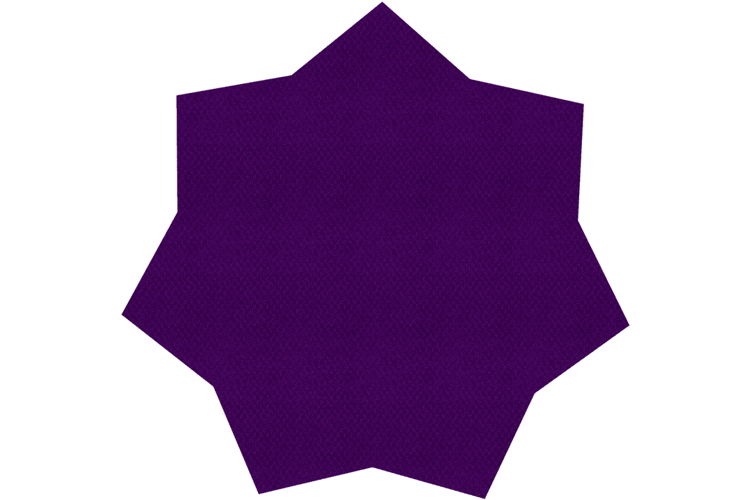 Transparent Geometric Star Shape in Purple Vector Art
