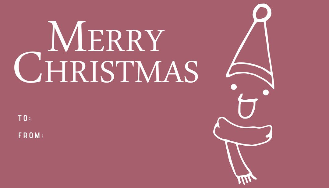 Merry Christmas Card with Cheerful Elf Illustration