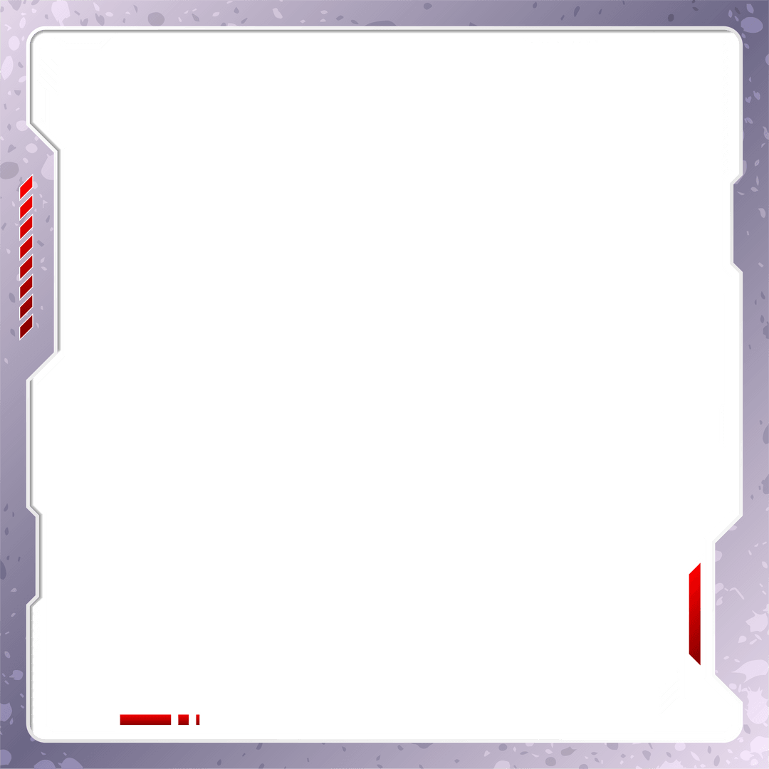 Futuristic Transparent UI Frame with Gray and Red Theme