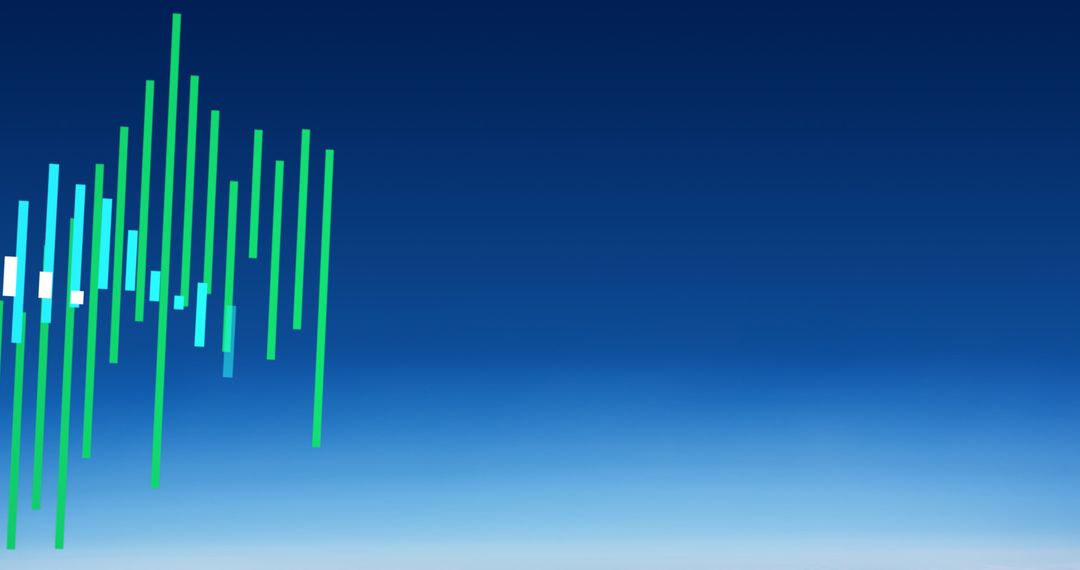 Abstract Data Processing Visualization on Blue Gradient