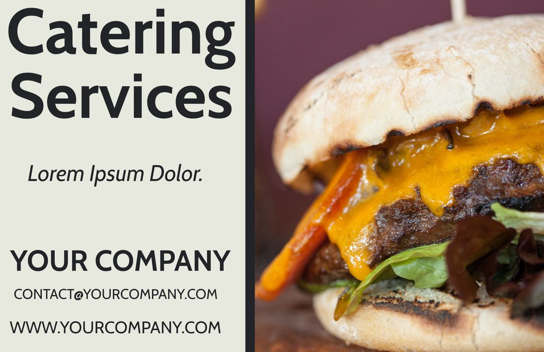 Gourmet Cheeseburger Catering Services - Download Free Stock Templates Pikwizard.com