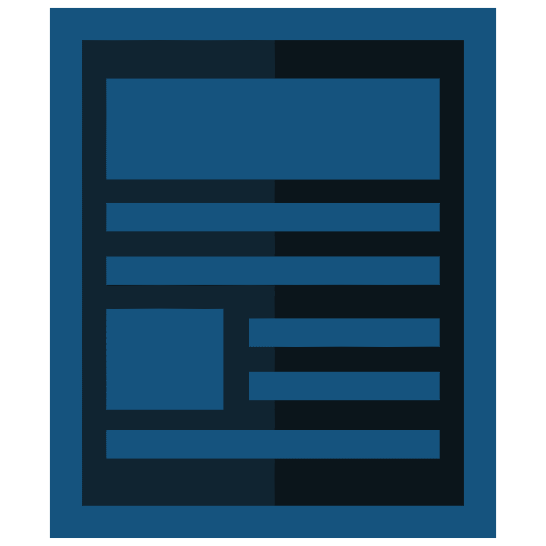 Navy Blue Card with Black Frame on Transparent Background