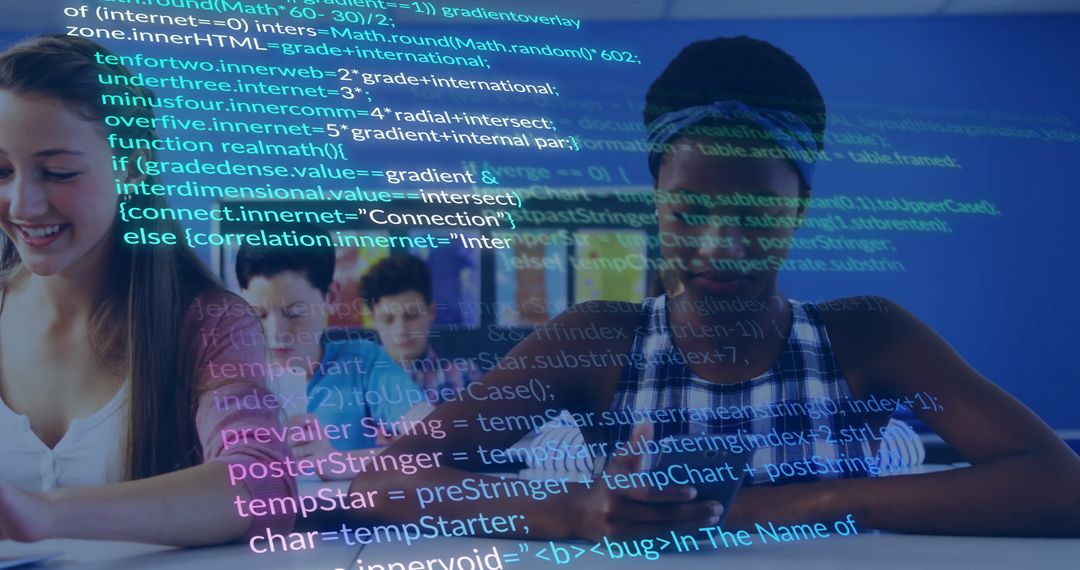 Students Collaboratively Coding in Computer Lab with Overlay