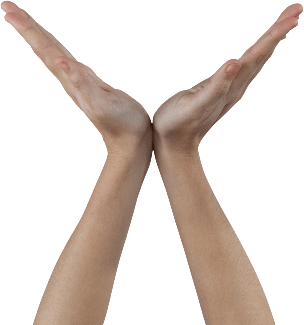 Transparent Upwards Gesture with Open Hands