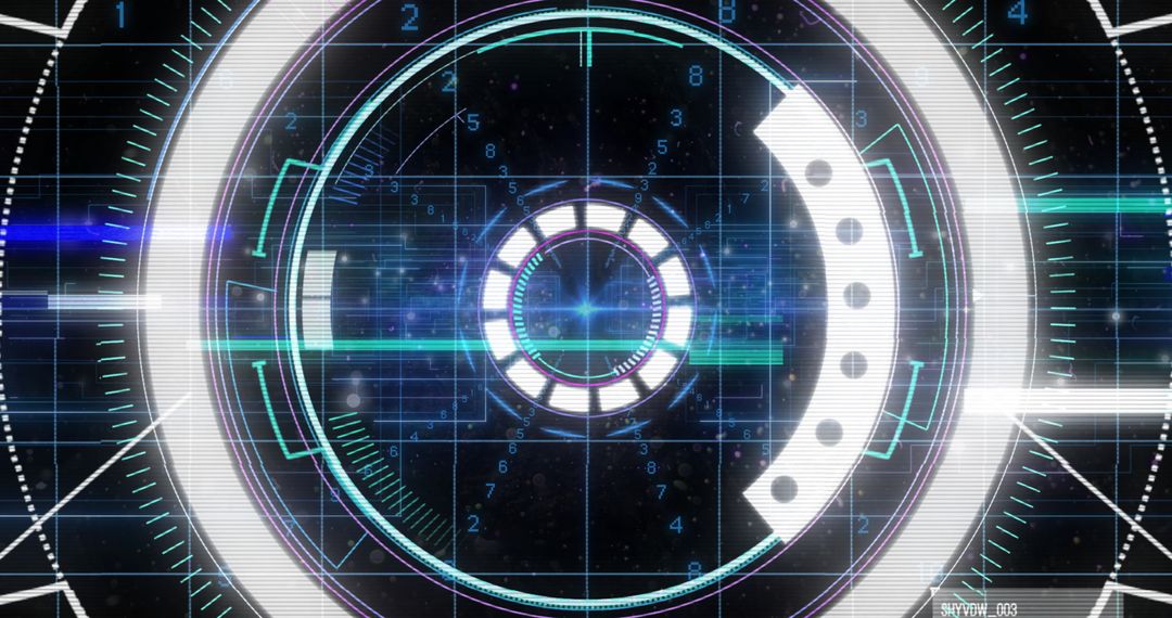 Digital Interface with Futuristic Data Visuals