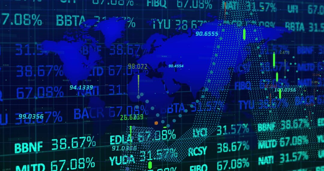 Global Stock Market Trends with Holographic Data Visualization