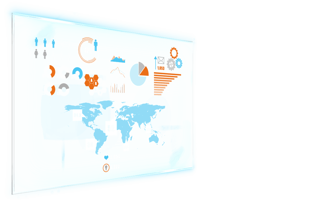 Transparent Digital Interface with Data Visualizations - Download Free Stock Images Pikwizard.com